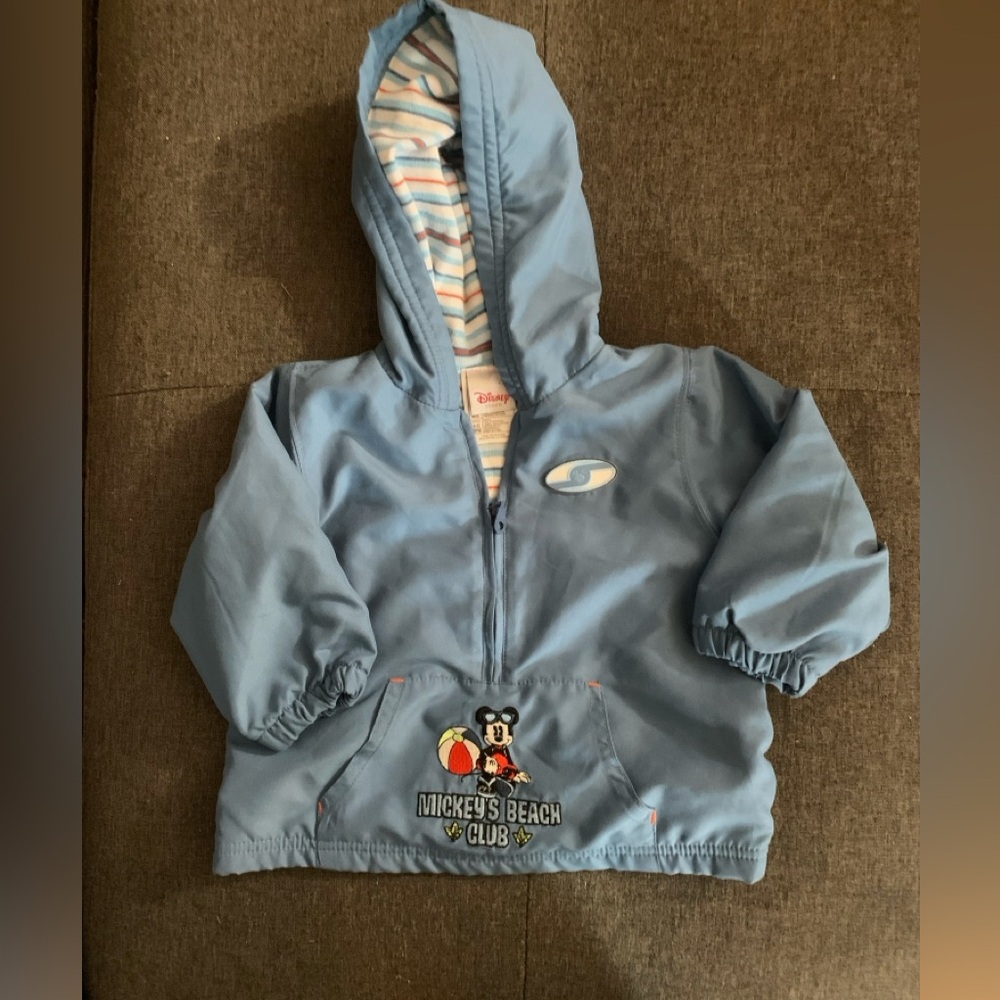 Disney embroidered Mickey’s Beach Club Quarterzip size 6-12 months